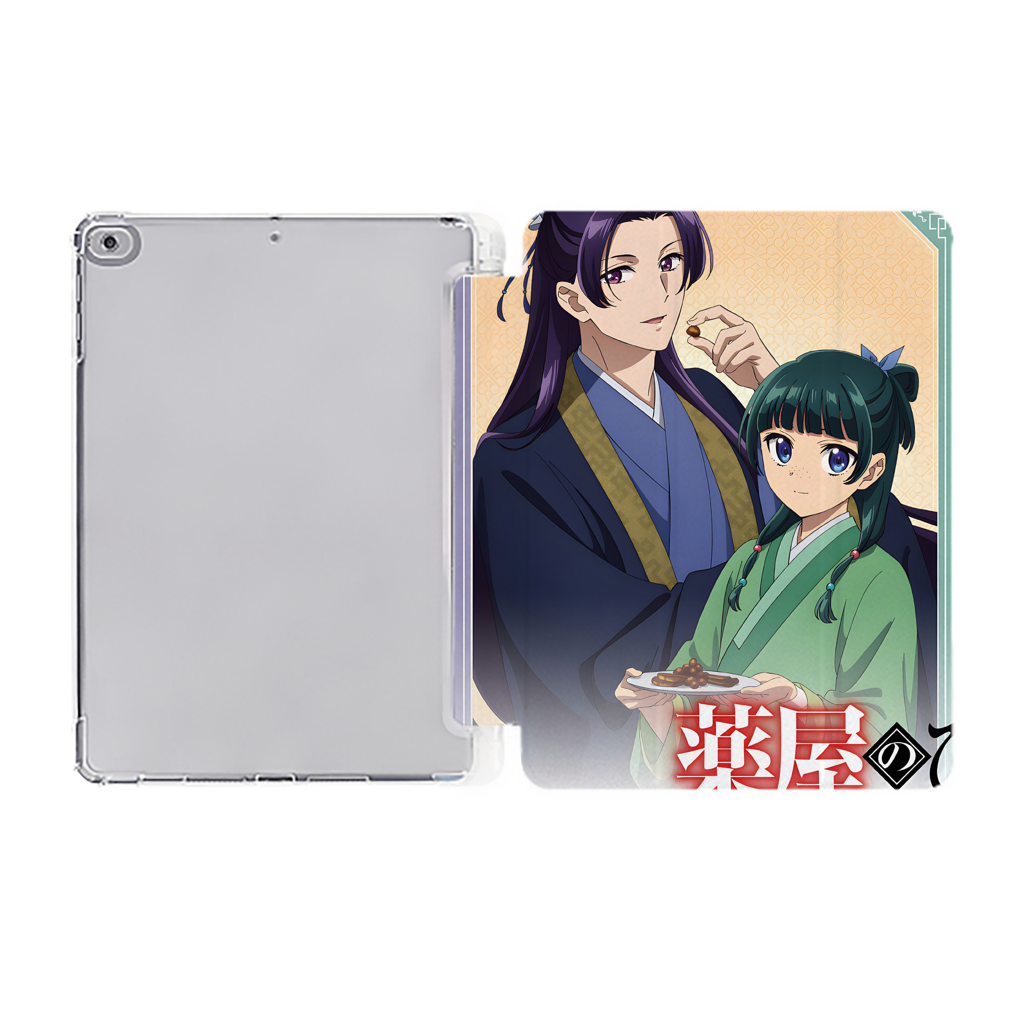 （画像用） 薬屋のひとりごと The Apothecary Diaries IPad ケース ペン収納付き 三つ折りスタンド PUレザー×シリコン 対応機種9.5/10.5/10.9インチ